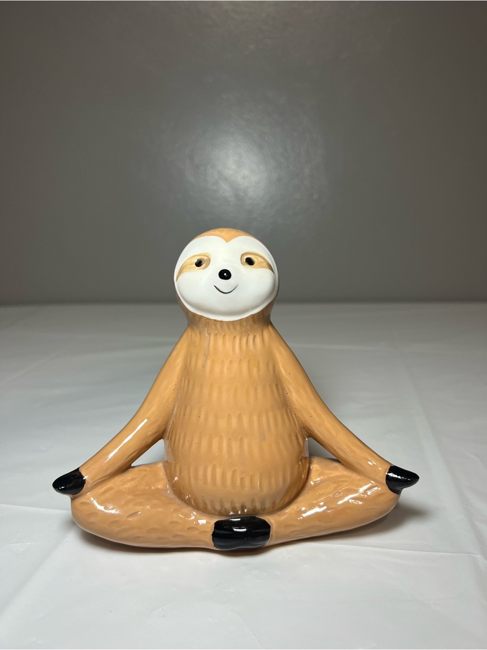 Hobby Lobby Ceramic Sloth Figurine Lotus Meditation Yoga